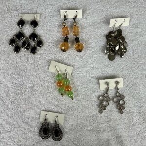 Boho & Statement Dangle Earring Bundle - 6 Pairs Assorted Styles